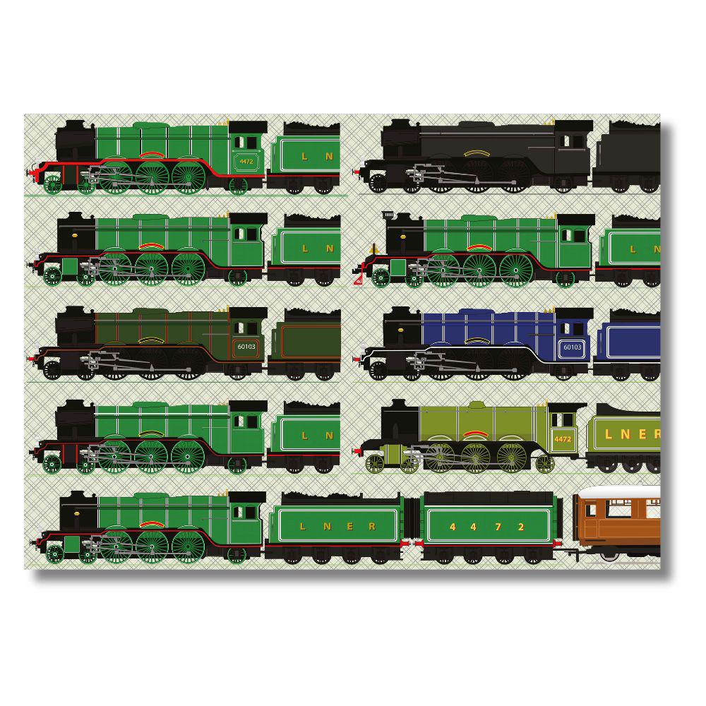 Completed Flying Scotsman Steam Train 1000 Piece Jigsaw Puzzle