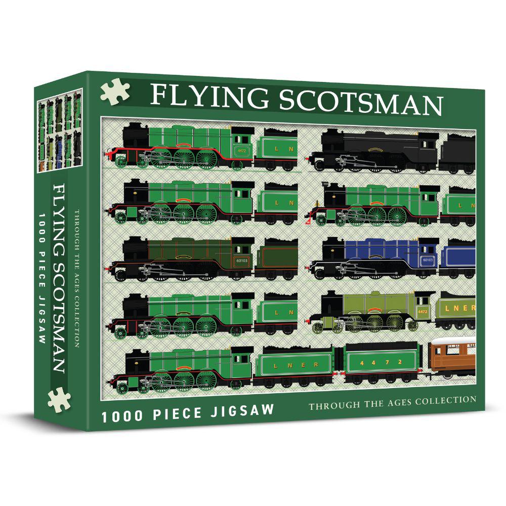 3D image of box for Flying Scotsman Steam Train 1000 Piece Jigsaw Puzzle