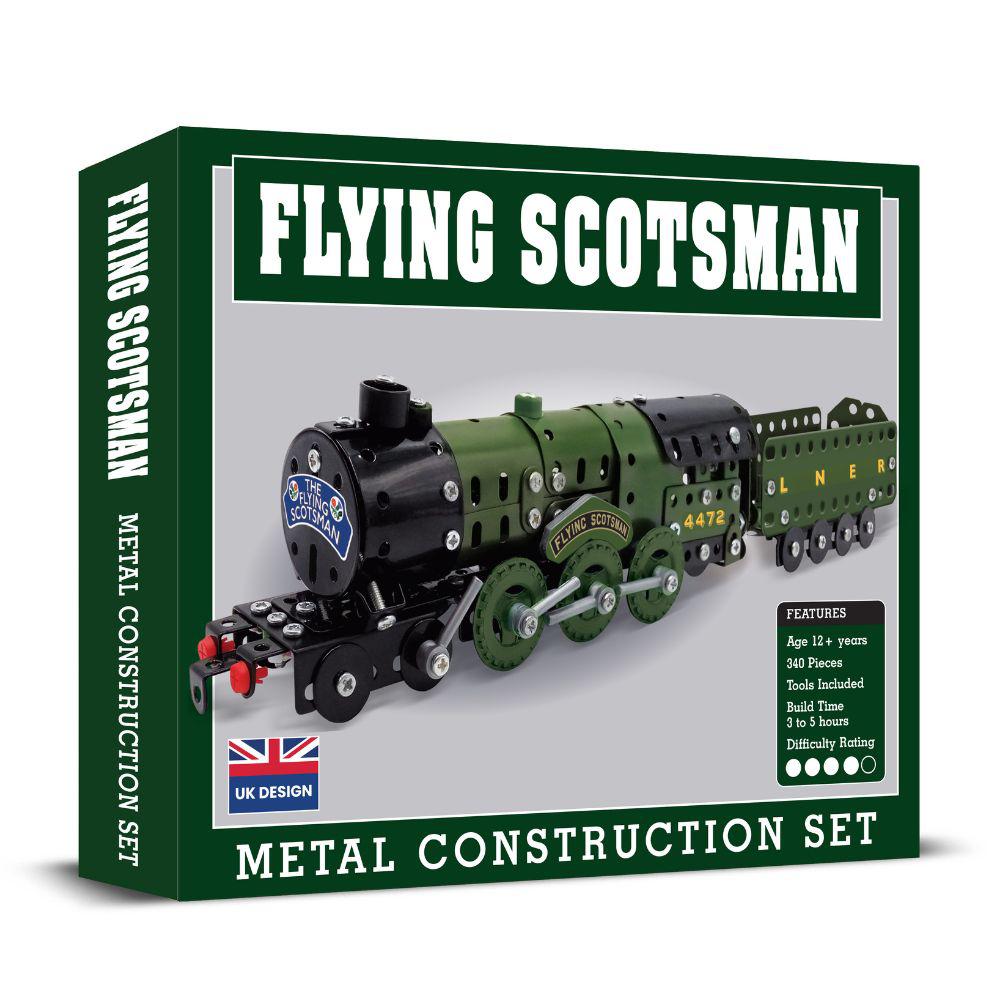 Train lovers gift Flying Scotsman Steam Train Metal Mechanical Model Construction Kit Set