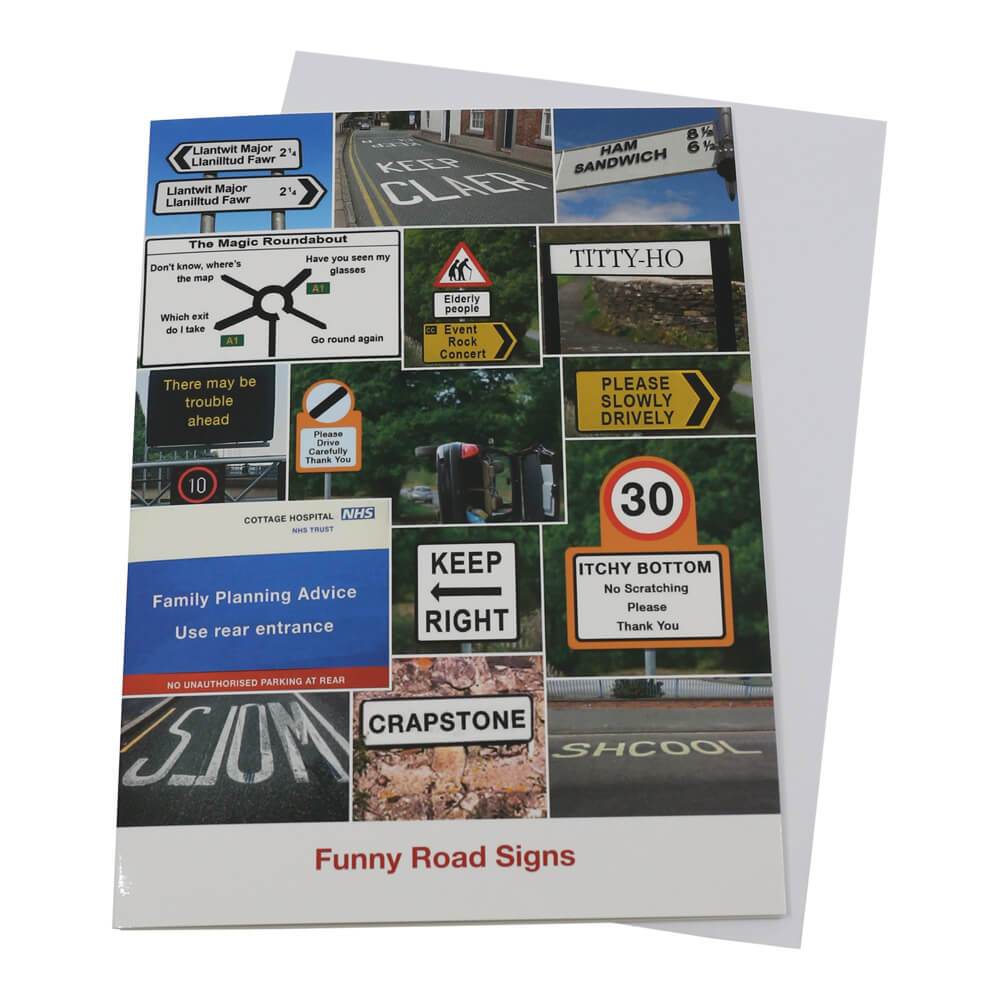 Funny Road Signs Birthday Card
