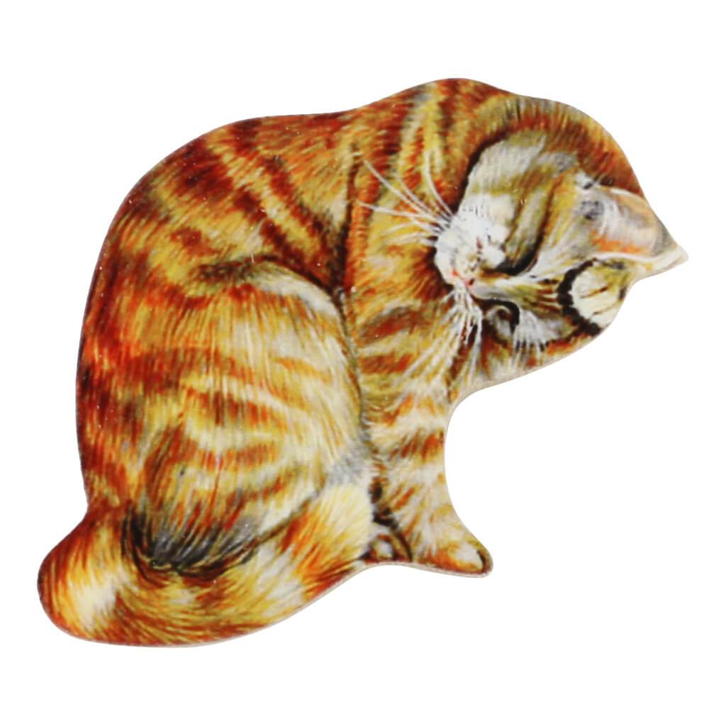 Ginger Tom Cat Handmade Fridge Magnet