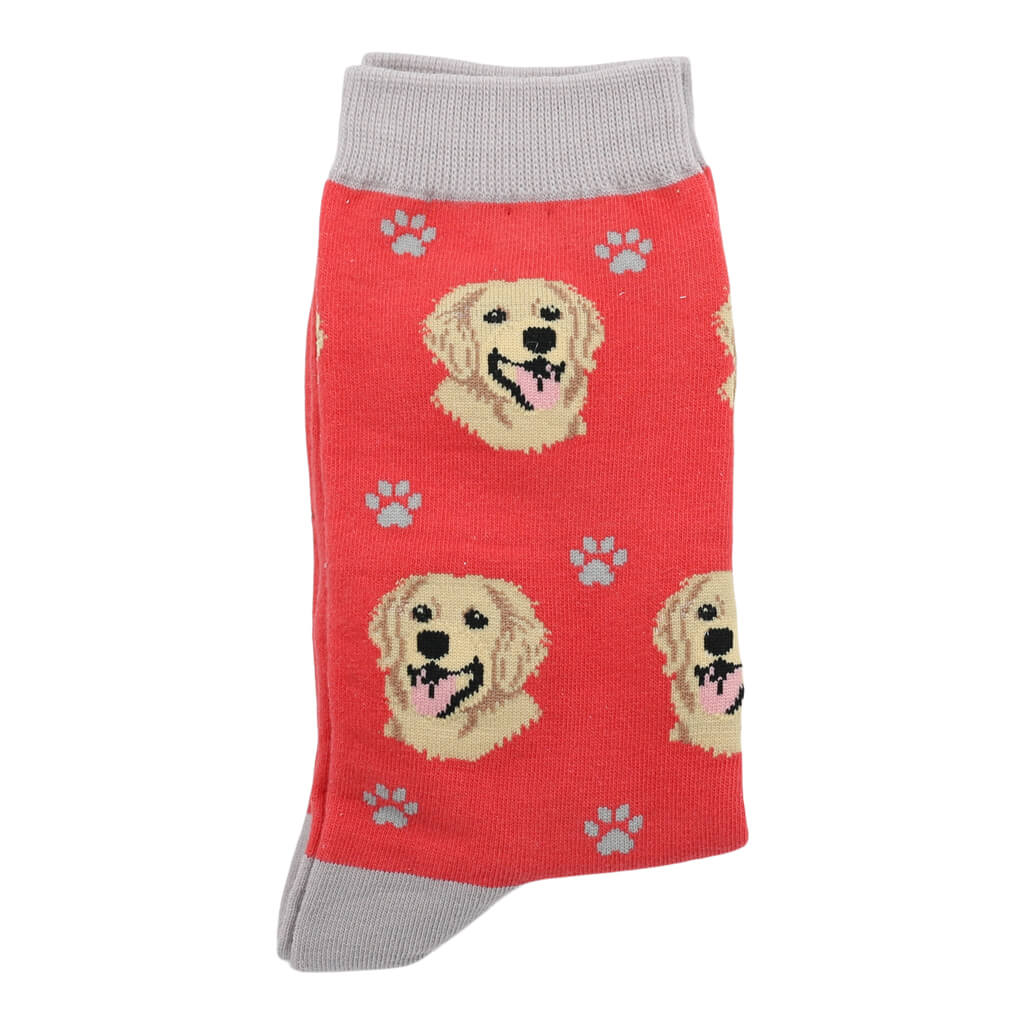 slim fit dress slacks Golden Retriever Dog Breed Novelty Socks with Service Guide Dog main image 0