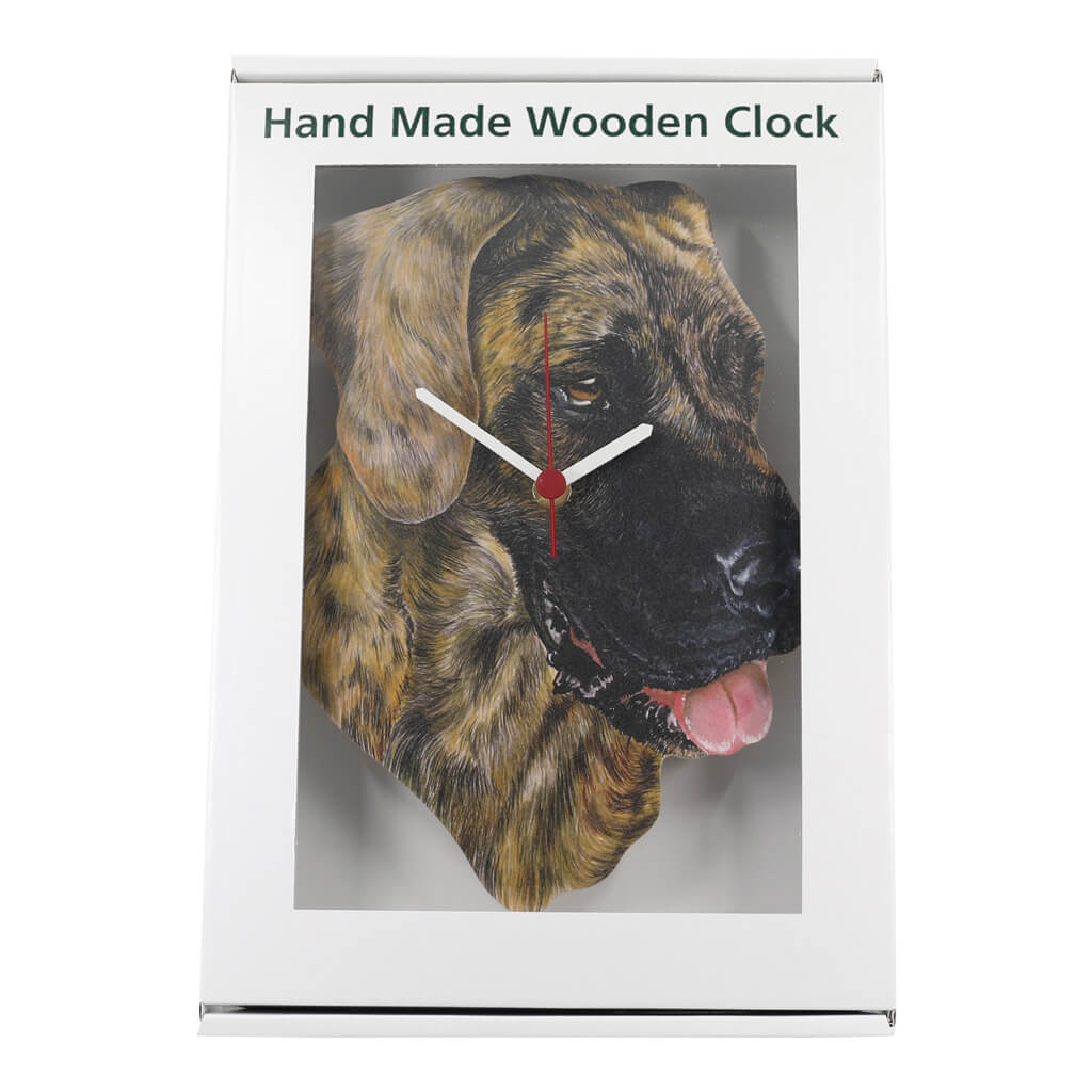 Great Dane Dog Handmade Wooden Wall Clock in Presentation Gift Box