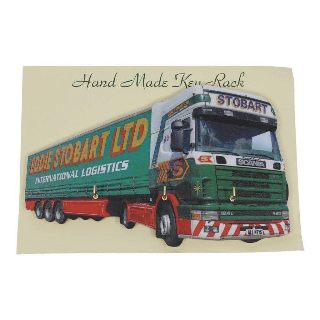 Eddie Stobart Track Wooden Key Rack Green Lorry