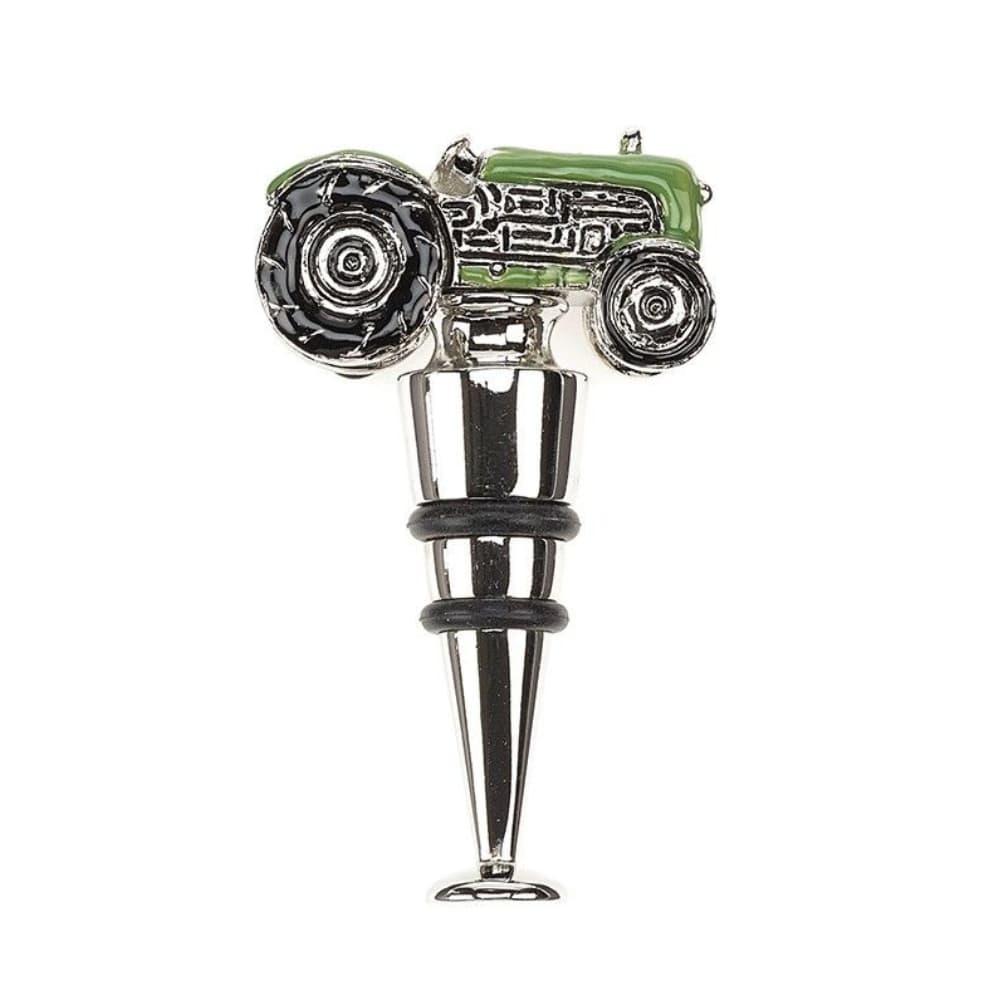 green tractor wine bottle stopper top