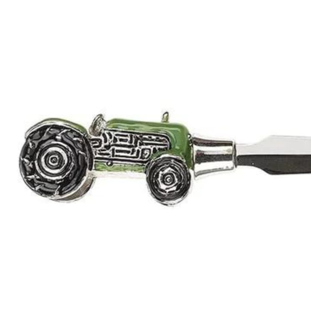 Green tractor letter opener gift