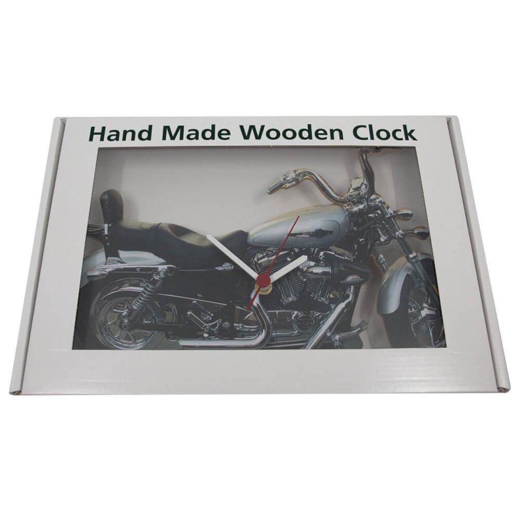 Harley Davidson Motorbike Wooden Wall Clock in Gifts Box