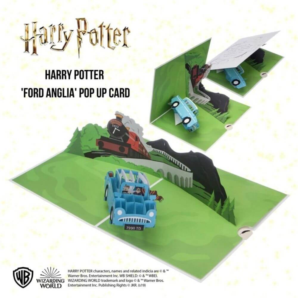 Harry Potter Flying Car Pop Up All Occasions Birthday Fathers Day Card