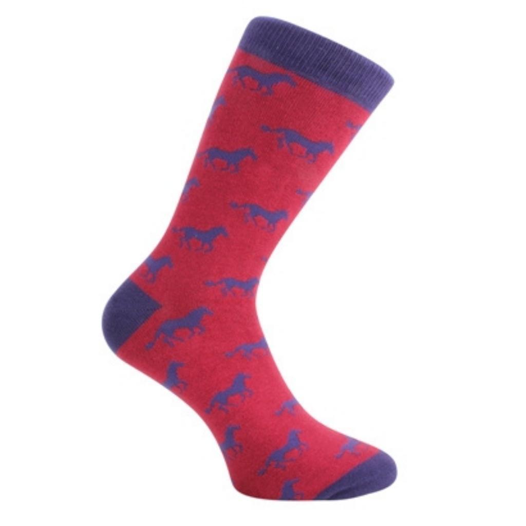 Horse Lovers Equestrian Cotton Socks 7.5 to 11.5