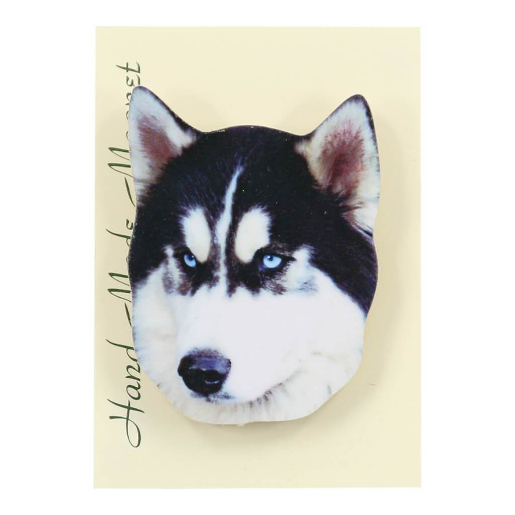 Husky Dog Handmade Fridge Magnet in Gift Packaging