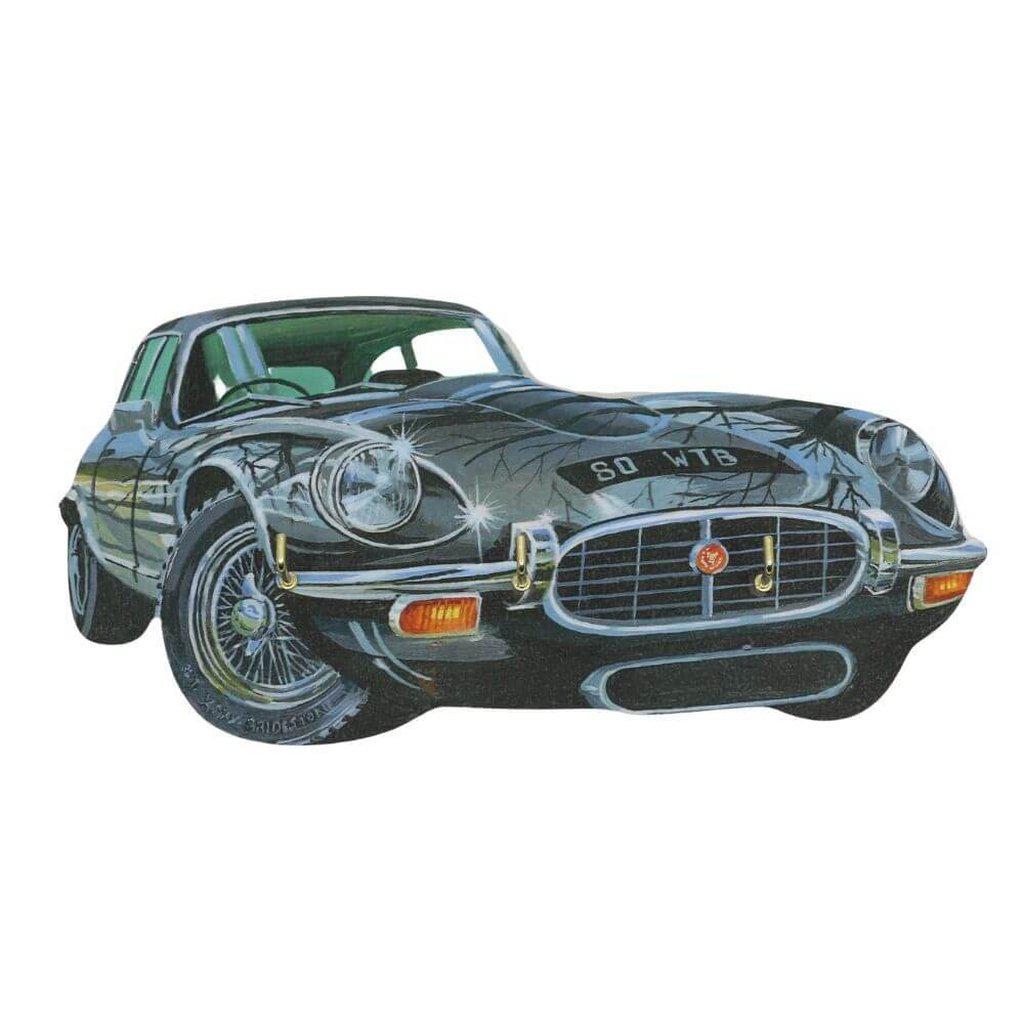 Jaguar E-Type Black Handmade Key Rack 3 Hooks