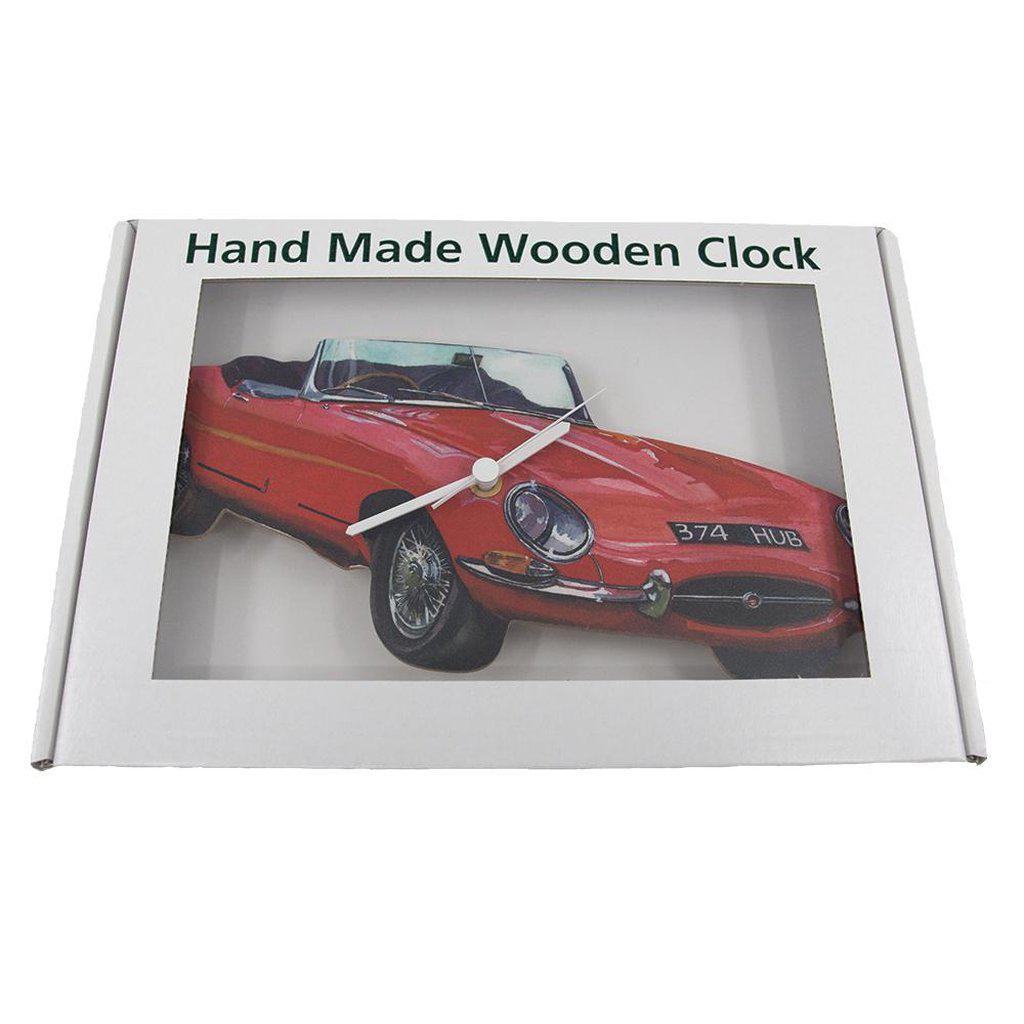 Jaguar E-Type Convertible Classic Car Wall Clock