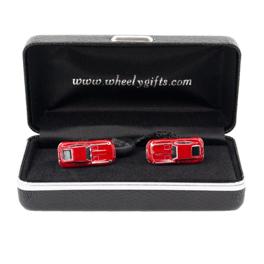 Jaguar E-Type Classic Car Red 3D Cufflinks Gifts Present