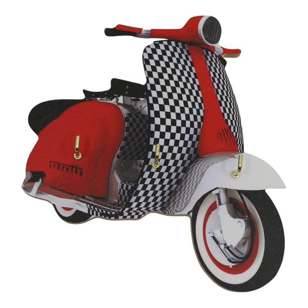 Lambretta Red & Check Style Scooter Key Rack