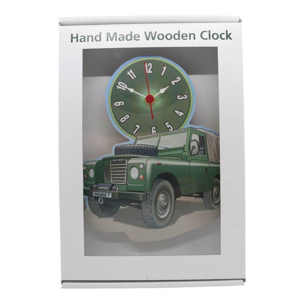 Land Rover Childrens Bedroom Wooden Wall Clock in Gift Box