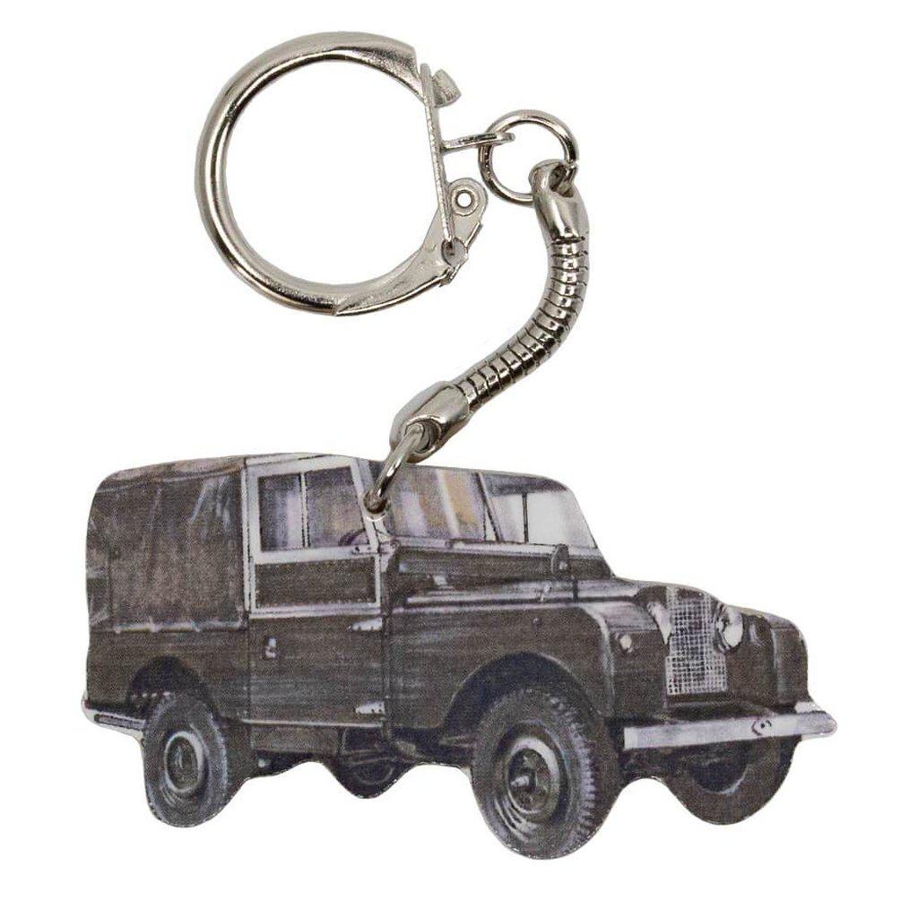 Land Rover Series 1 Keyring With Chrome Keychain