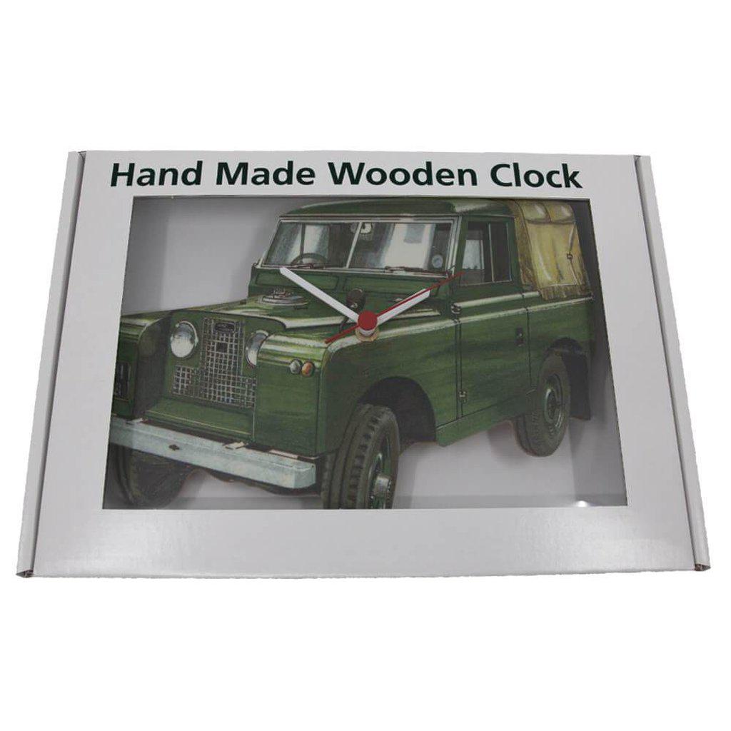 Hand Made Land Rover Series 2 Wooden Wall Clock In Box