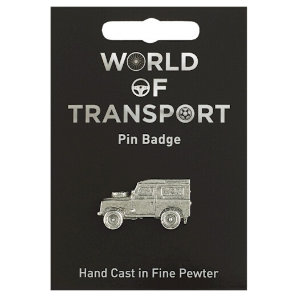 Land Rover Style Metal Pin Badge Hand Cast In Fine Pewter