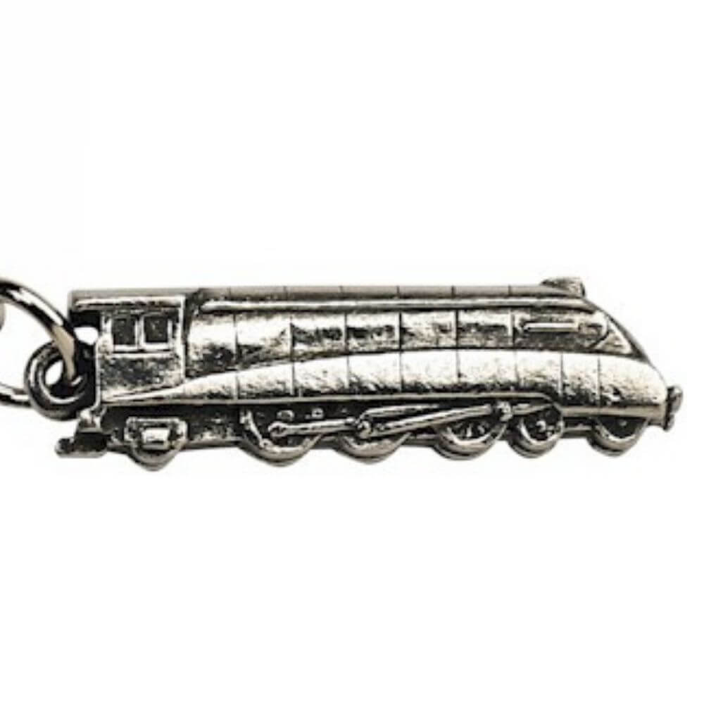 The Mallard Steam Train Keyring Hand Cast In Fine Pewter