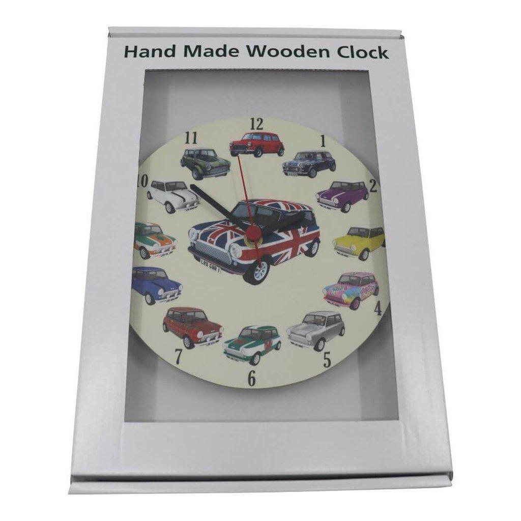 Mini Cooper &amp; Classic Cars Collage Wall Clock