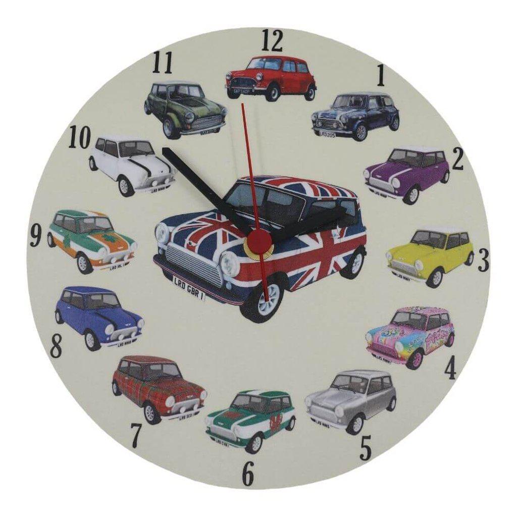 Mini Cars Collage Handcut Wooden Wall Clock