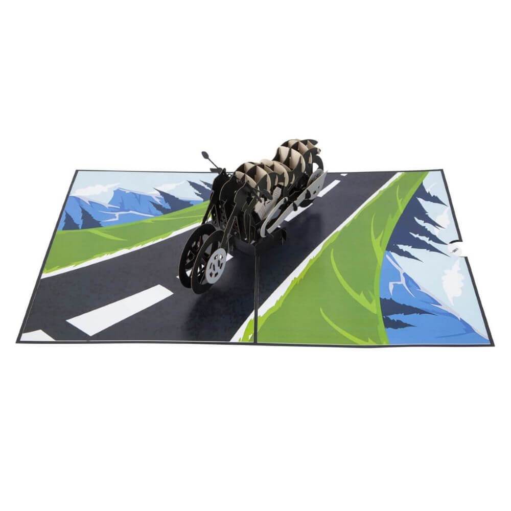 Motorbike Pop Up All Occasions Birthday Fathers Day Card
