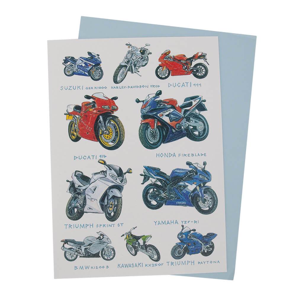 Sports Motorbike Happy Birthday Card
