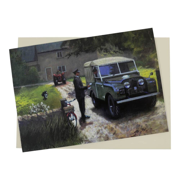 Land Rover Series Two Postman Birthday Card
