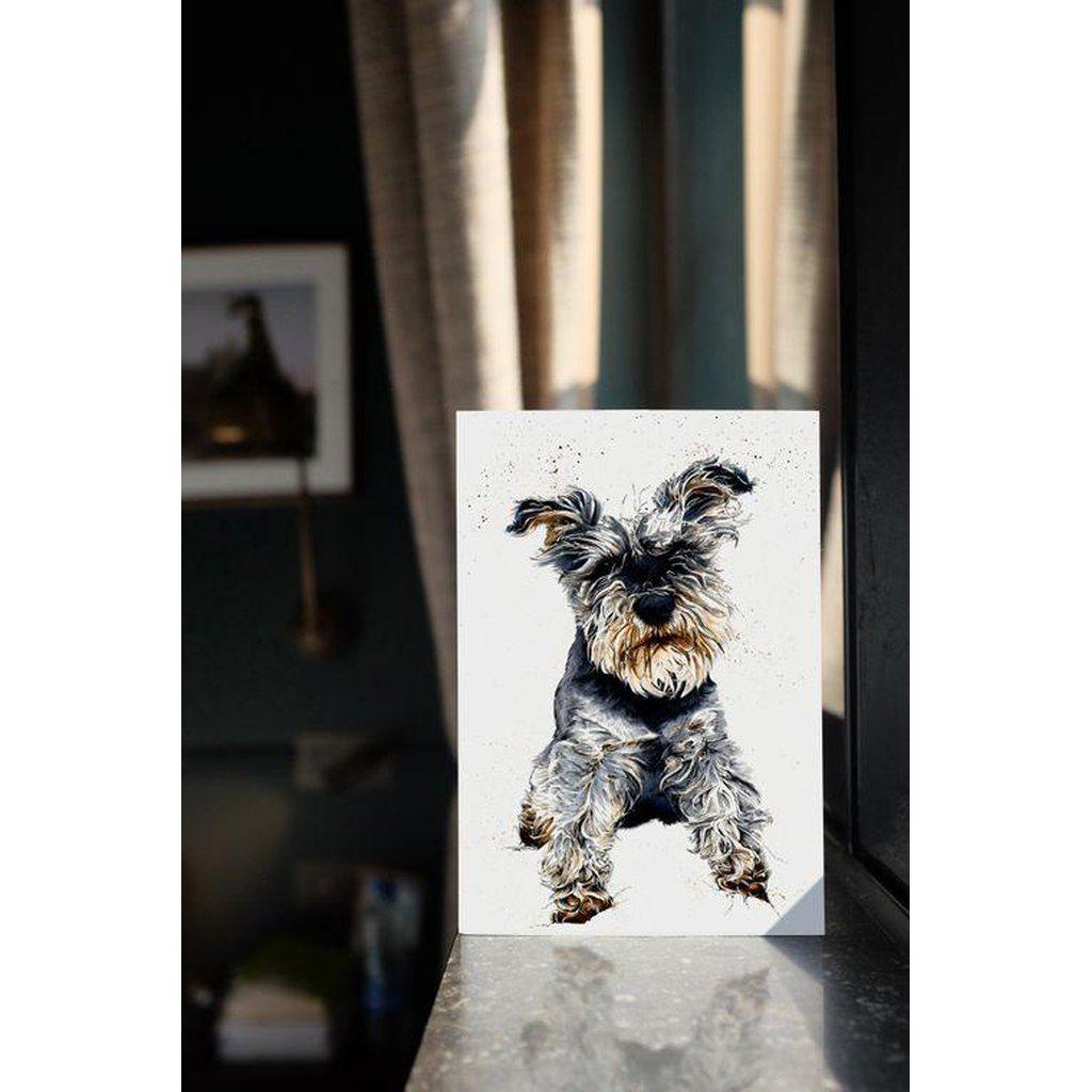 Ollie The Schnauzer Dog Greetings Card For All Occasions-Gifts Made Easy