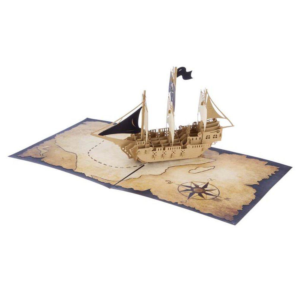 Pirate Ship Pop Up 3D Birthday Greetings Card