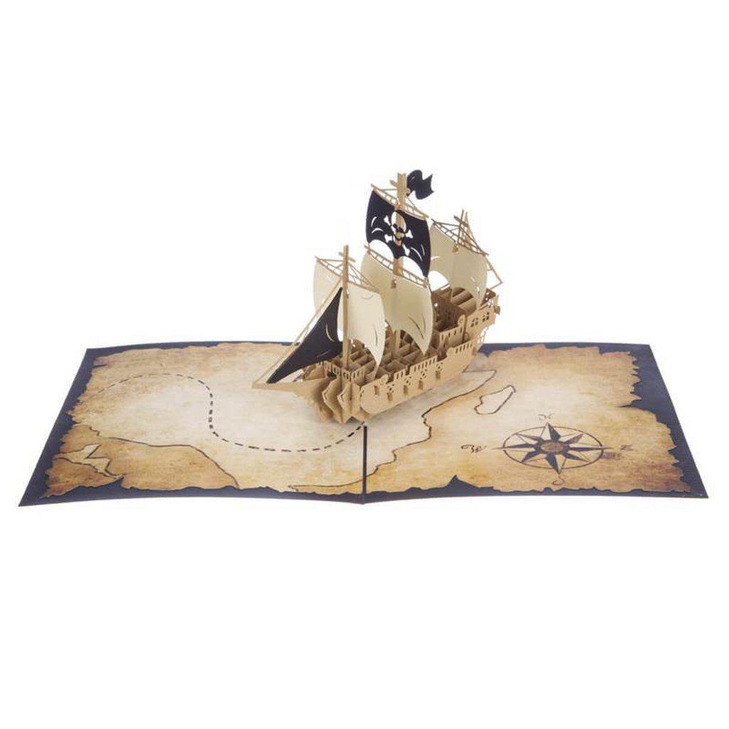 Pirate Ship Pop Up 3D Birthday Greetings Card