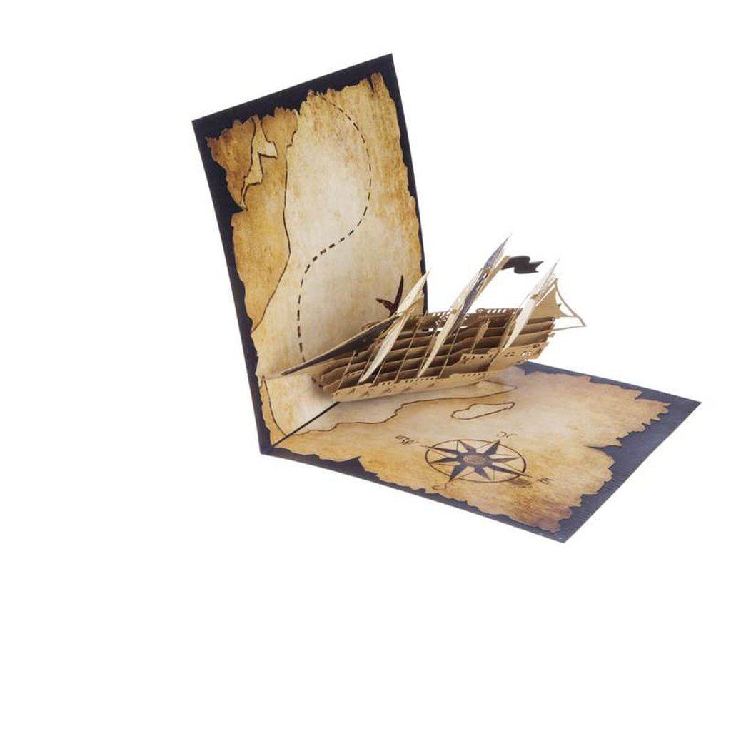 Pirate Ship Pop Up 3D Birthday Greetings Card