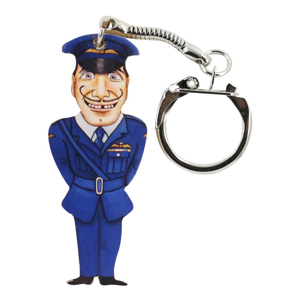 RAF Officer Airman Handmade Wooden Keyring