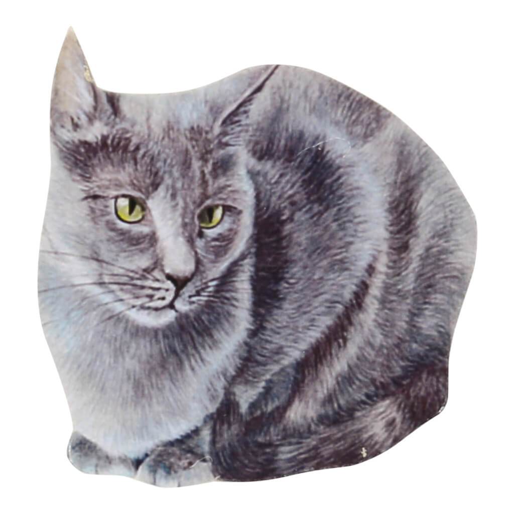 Russian Blue Cat Handmade Fridge Magnet