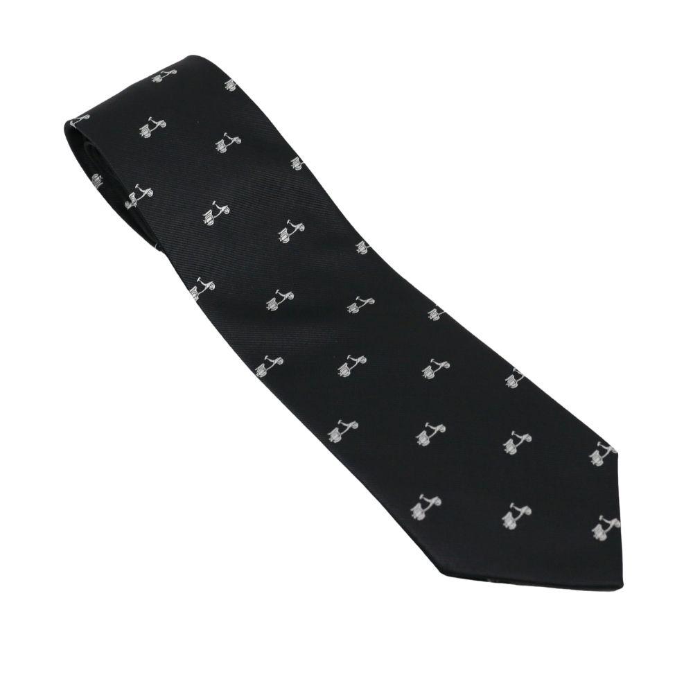 Scooter Tie Black With Sliver Scooters