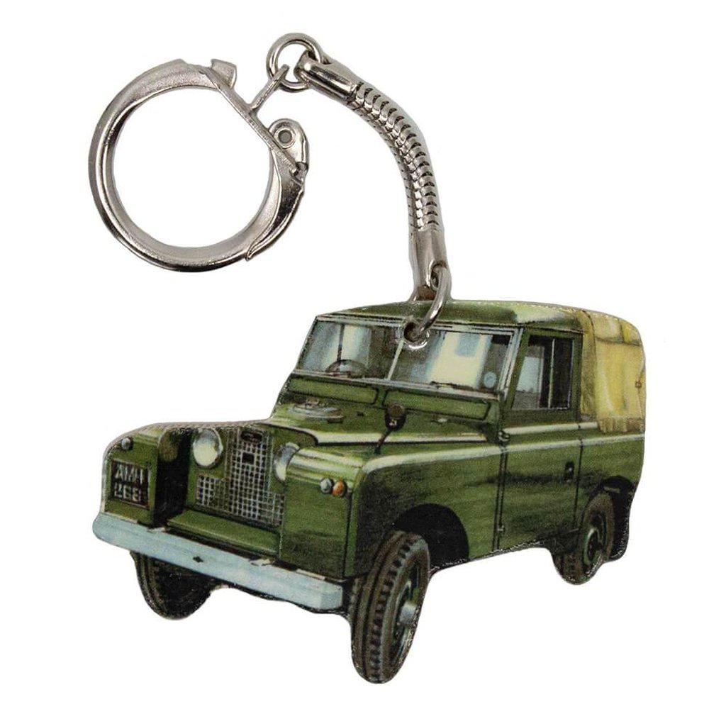 Land Rover Series 2 Keyring With Chrome Keychain - Wheelygifts