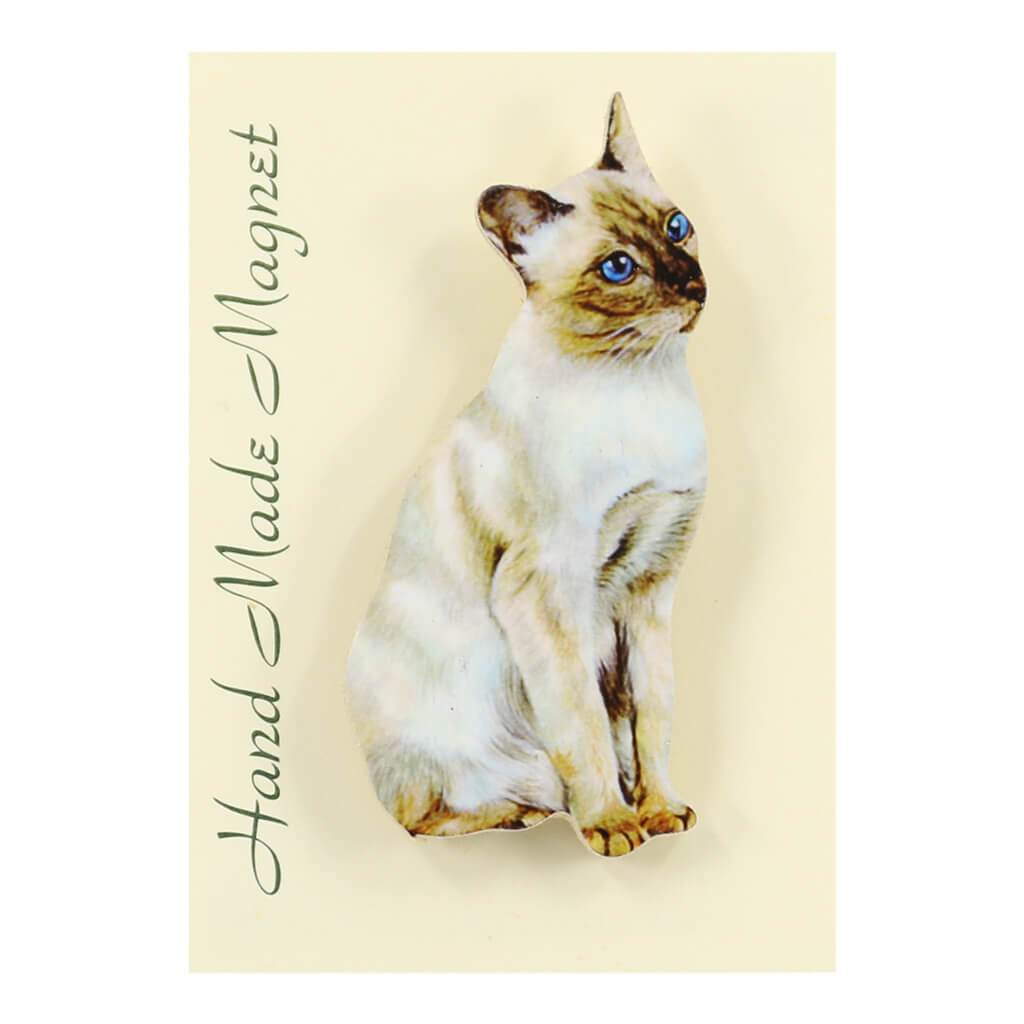 Siamese Cat Handmade Fridge Magnet in Gift Packaging