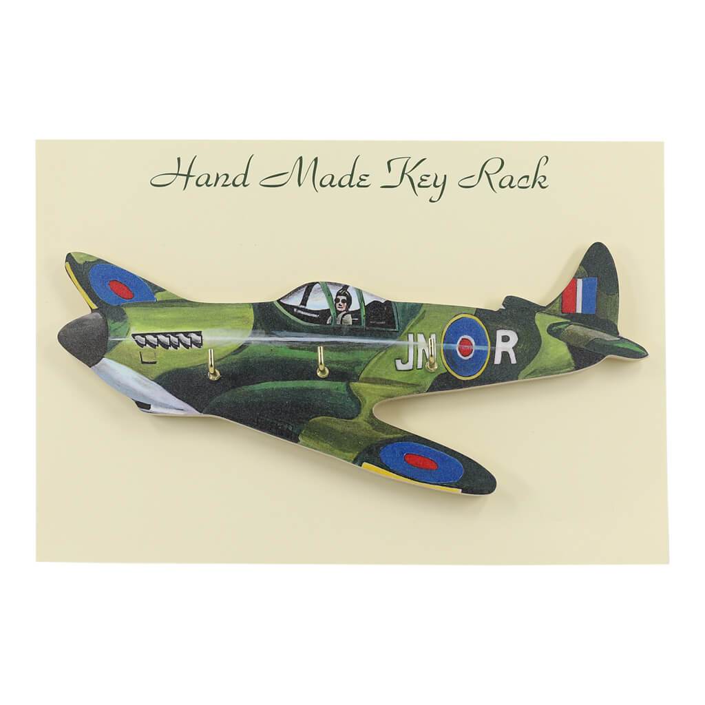 Spitfire Fighter Plane Handmade Wooden Key Rack | Gifts Made Easy