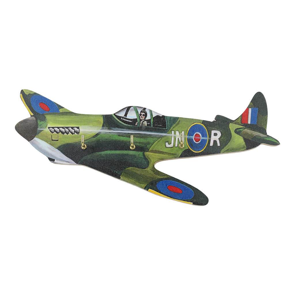 Spitfire Fighter Plane Handmade Wooden Key Rack | Gifts Made Easy