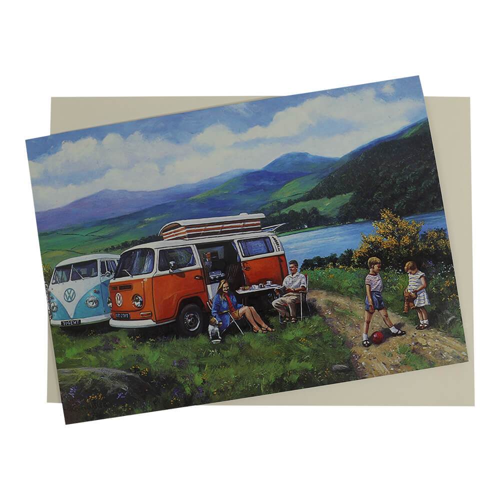 Split Screen and Bay Window Campervans Birthday Card