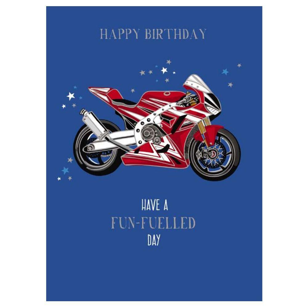 Sports Road Motorbike Birthday Card