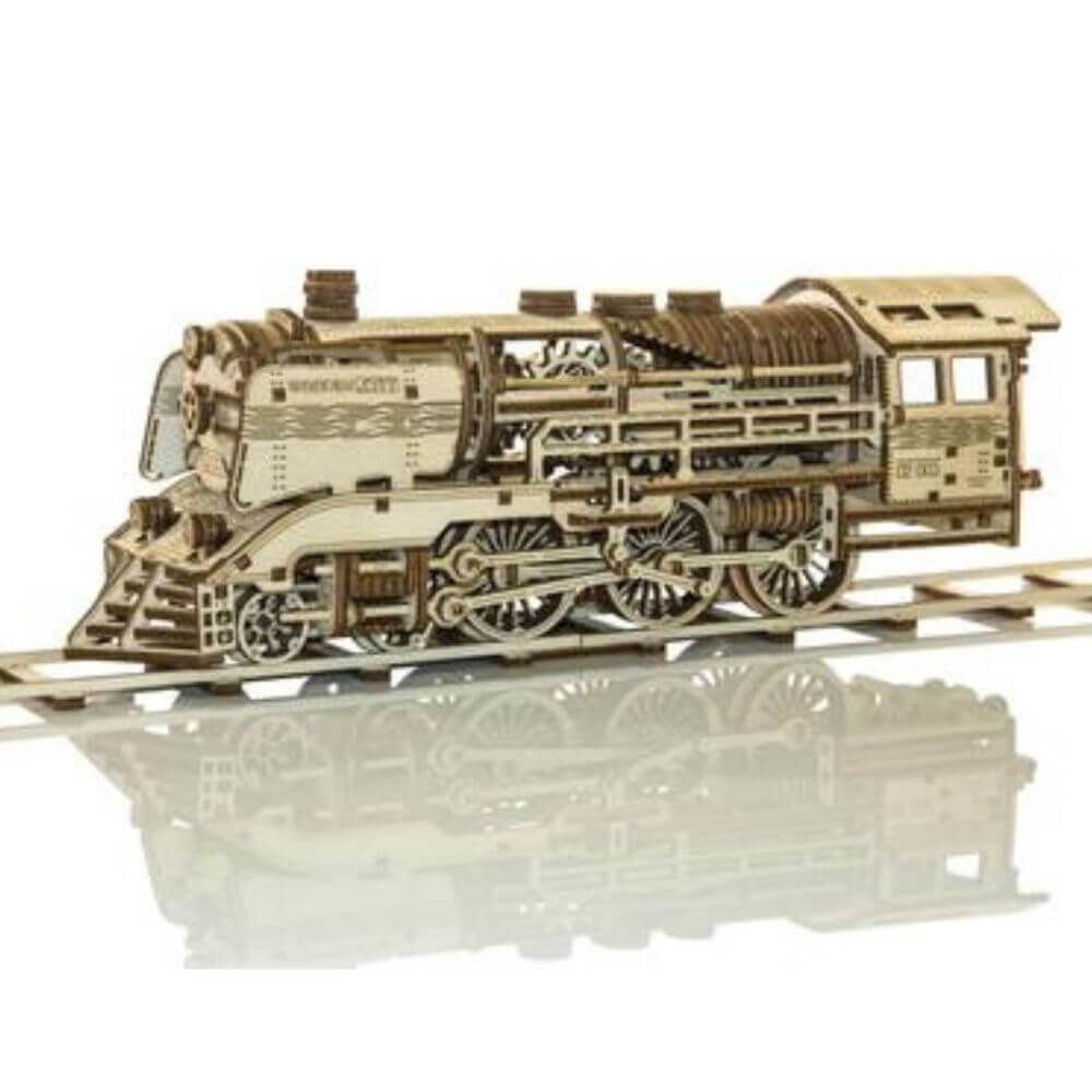 Wooden City Steam Train Working Mechanical Model