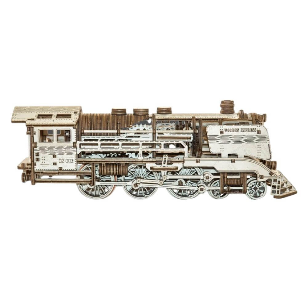 Wooden City Steam Train Working Mechanical Model