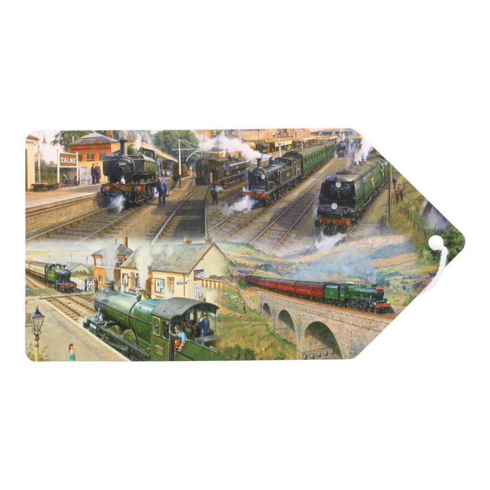 Gift tage from Glory Days Of Steam Trains Wrapping Paper