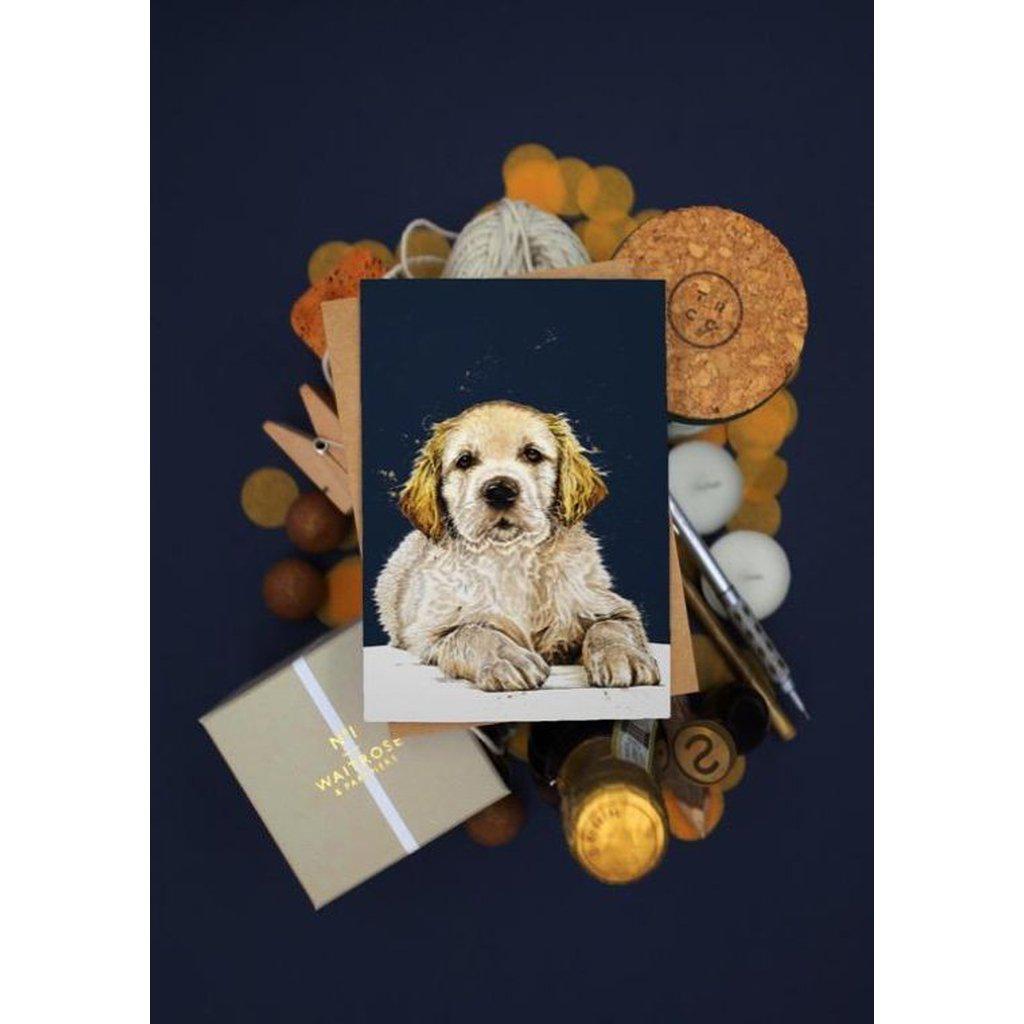 The Guide Dog Puppy Dog Art Greetings Card For All Occasions-Gifts Made Easy