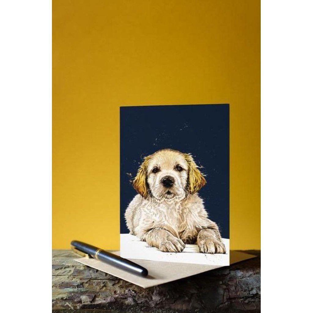 The Guide Dog Puppy Dog Art Greetings Card For All Occasions-Gifts Made Easy