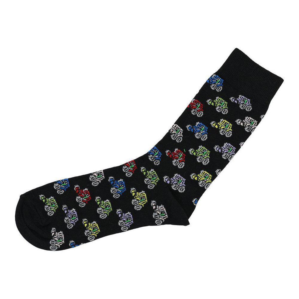 Coloured Tractors Cotton Rich Socks 6-11 Single