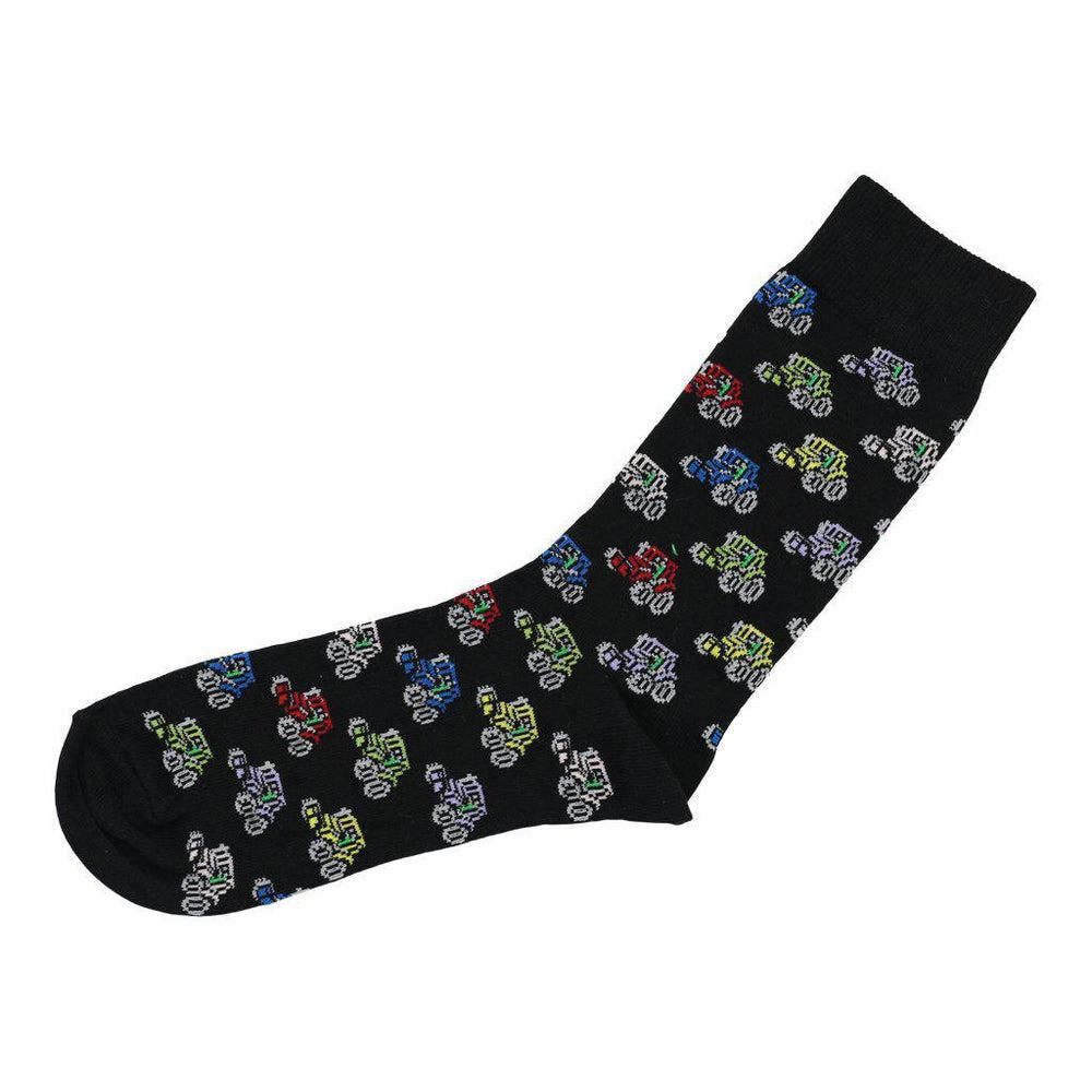Coloured Tractors Cotton Rich Socks 6-11 Pair