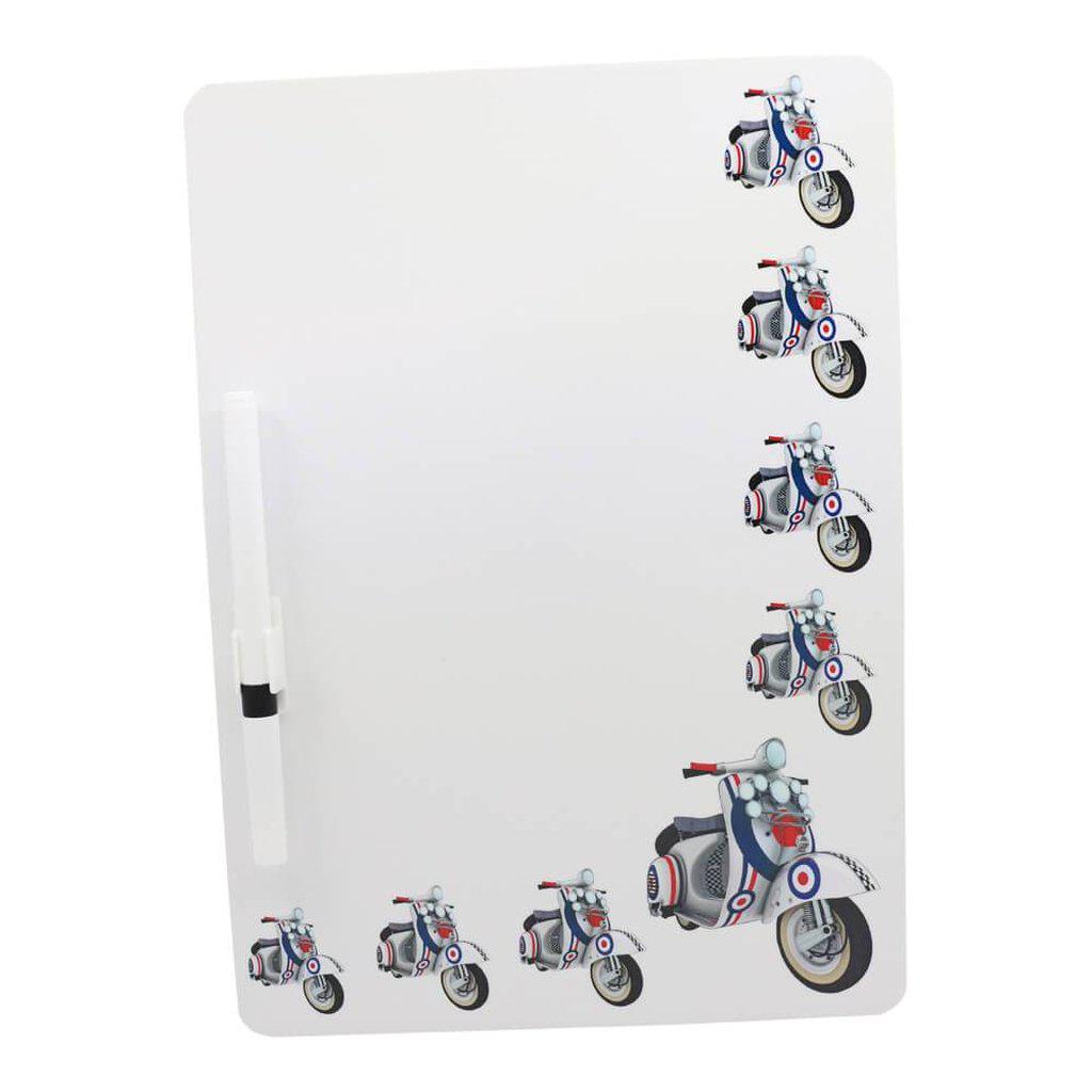 Vespa Mod Scooter Dry-Wipe Magnetic Memo Board