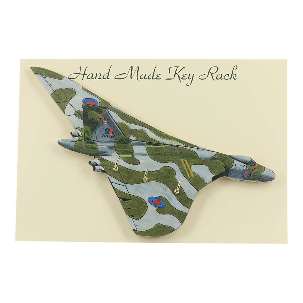 Vulcan Bomber Plane Handmade Wooden Key Rack